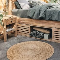 Descente De Lit|Tapis En Jute*alinea Tapis rond en jute - D90cm Naturel