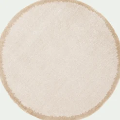 Tapis De Salon*alinea Tapis rond en polyester recyclé D160cm - Beige