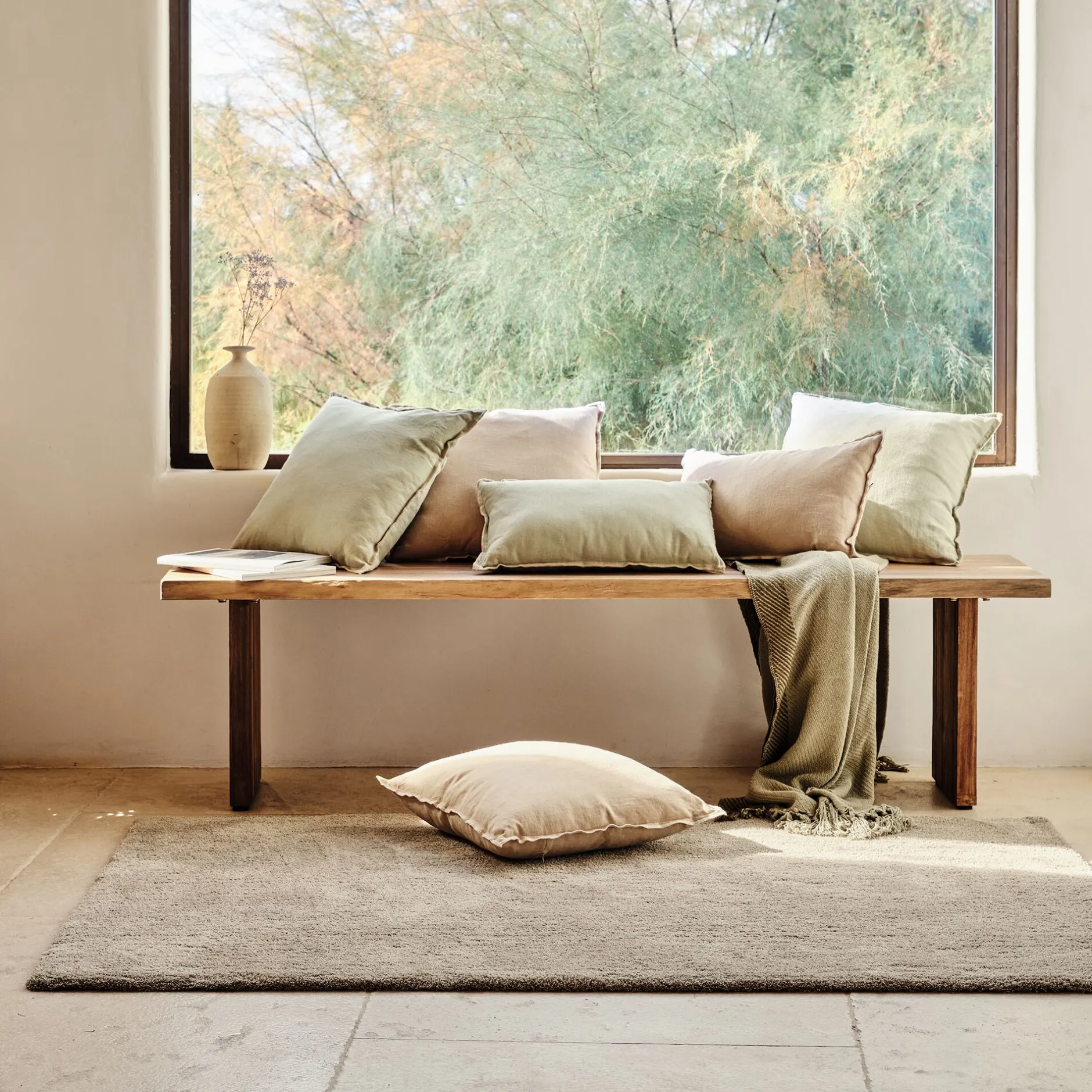 Tapis Uni|Tapis De Salon*alinea Tapis synthétique 160x230cm - taupe Marron