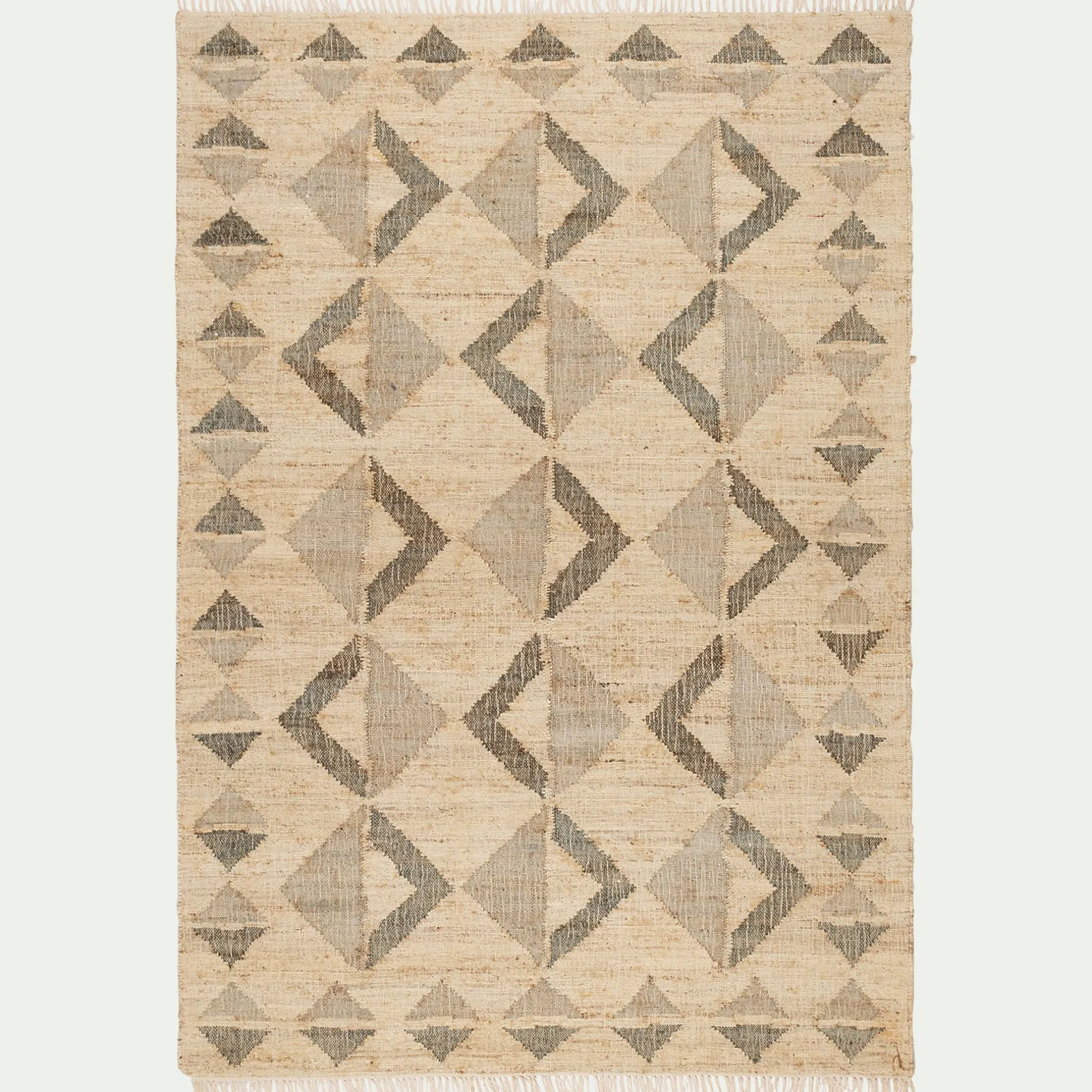 Tapis En Jute|Tapis De Salon*alinea Tapis tissé en jute et coton - 160x230cm Beige