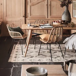 Tapis En Jute|Tapis De Salon*alinea Tapis tissé en jute et coton - 160x230cm Beige