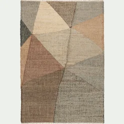 Tapis En Jute|Tapis De Salon*alinea Tapis tissé en jute et coton à motifs - 160x230cm Beige