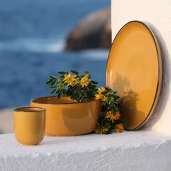 Vaisselle Petit Déjeuner|Tasse Et Mug*alinea Tasse à espresso en grès D6cm - Jaune