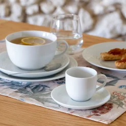 Vaisselle Petit Déjeuner|Tasse Et Mug*alinea Tasse avec sous-tasse en porcelaine qualité hôtelière 12cl Blanc