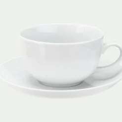 Vaisselle Petit Déjeuner|Tasse Et Mug*alinea Tasse et soucoupe en porcelaine - 45cl Blanc