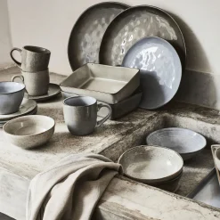 Vaisselle Petit Déjeuner|Tasse Et Mug*alinea Tasse et soucoupe petit-déjeuner en grès 22cl - Vert