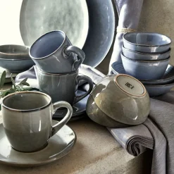 Vaisselle Petit Déjeuner|Tasse Et Mug*alinea Tasse et soucoupe petit-déjeuner en grès 22cl - Vert