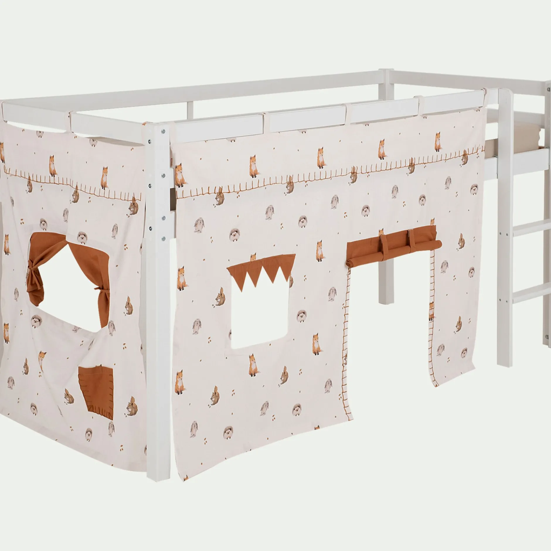 Matelas Enfant|Tipi*alinea Tente de lit en coton l152xh106cm - Blanc