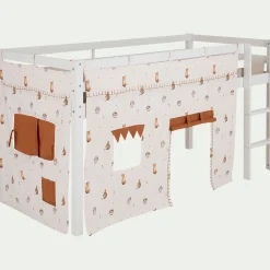 Matelas Enfant|Tipi*alinea Tente de lit en coton l152xh106cm - Blanc