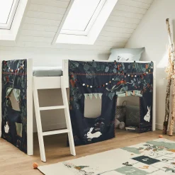Matelas Enfant|Tipi*alinea Tente de lit enfant à motifs sous-bois - Bleu
