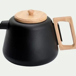 Vaisselle Petit Déjeuner|Cafetière Et Théière*alinea Théière en fonte et bois 1L - Noir