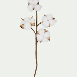 Plante Artificielle*alinea Tige artificielle de coton - H19cm Blanc