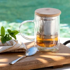 Vaisselle Petit Déjeuner|Tasse Et Mug*alinea Tisanière double paroi en verre 35cl - Transparent