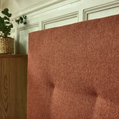 Tête De Lit*alinea Tête de lit capitonnée en tissu L182cm - terracotta Rouge