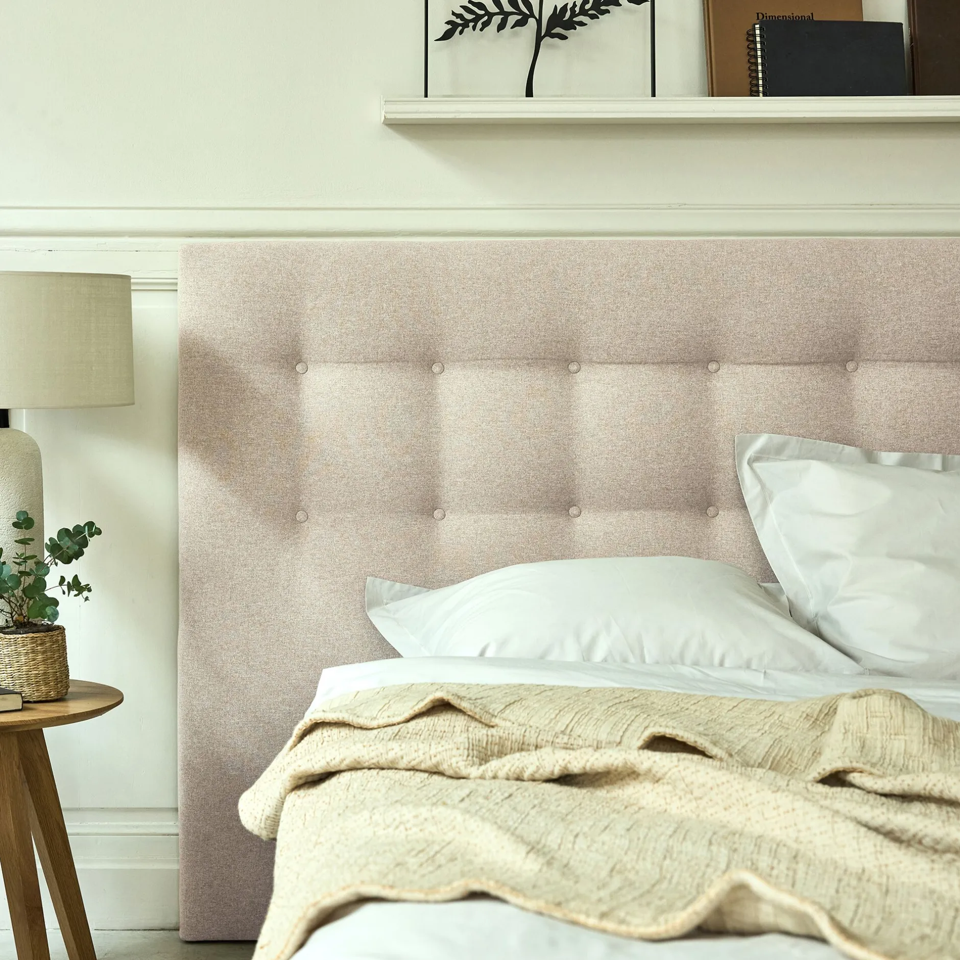 Tête De Lit*alinea Tête de lit capitonnée en tissu L160cm - Beige