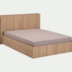 Tête De Lit*alinea Tête de lit en bois avec rangement - effet chêne clair L165cm Bois clair