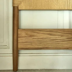 Tête De Lit*alinea Tête de lit en chêne et corde L165cm - Bois clair