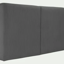 Tête De Lit*alinea Tête de lit en velours côtelé 190cm - anthracite Gris