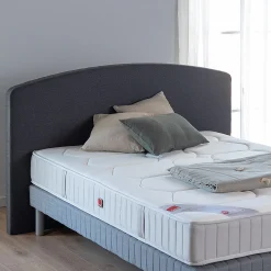 Tête De Lit*alinea Tête de lit galbée en tissu - anthracite L170cm Gris