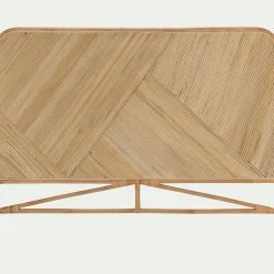 Tête De Lit*alinea Tête de lit rectangulaire en rotin 130x170 - Bois clair