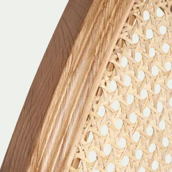 Tête De Lit*alinea Tête de lit ronde en chêne et rotin L170cm - Bois clair