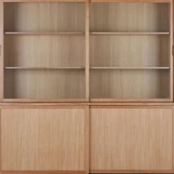 Buffet De Salle À Manger|Buffet*alinea Vaisselier 4 portes en bois L212cm - Bois clair