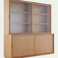 Buffet De Salle À Manger|Buffet*alinea Vaisselier 4 portes en bois L212cm - Bois clair