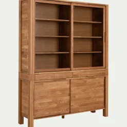 Buffet De Salle À Manger|Buffet*alinea Vaisselier 4 portes en chêne massif L160cm - Bois clair