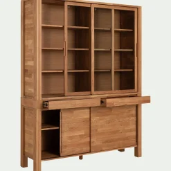 Buffet De Salle À Manger|Buffet*alinea Vaisselier 4 portes en chêne massif L160cm - Bois clair