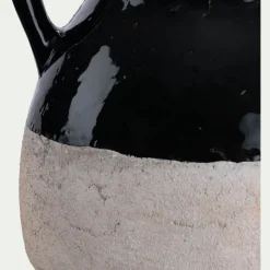 Vase*alinea Vase amphore bicolore en grès H25,5cm - noir
