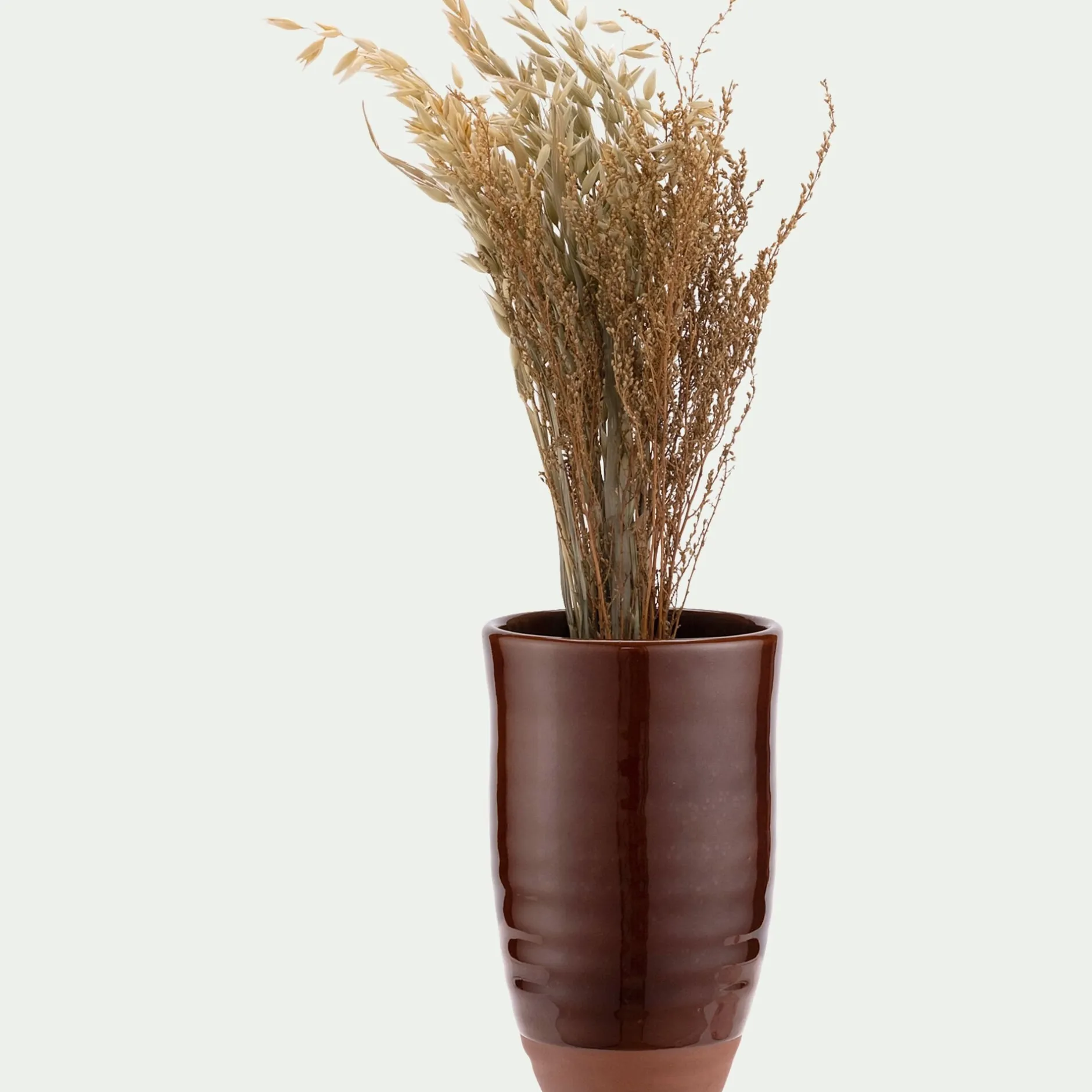 Vase*alinea Vase bicolore en terre cuite H21cm - Marron