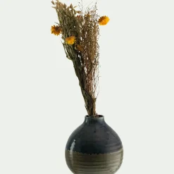 Vase*alinea Vase boule en faïence bicolore H17,5cm - Vert