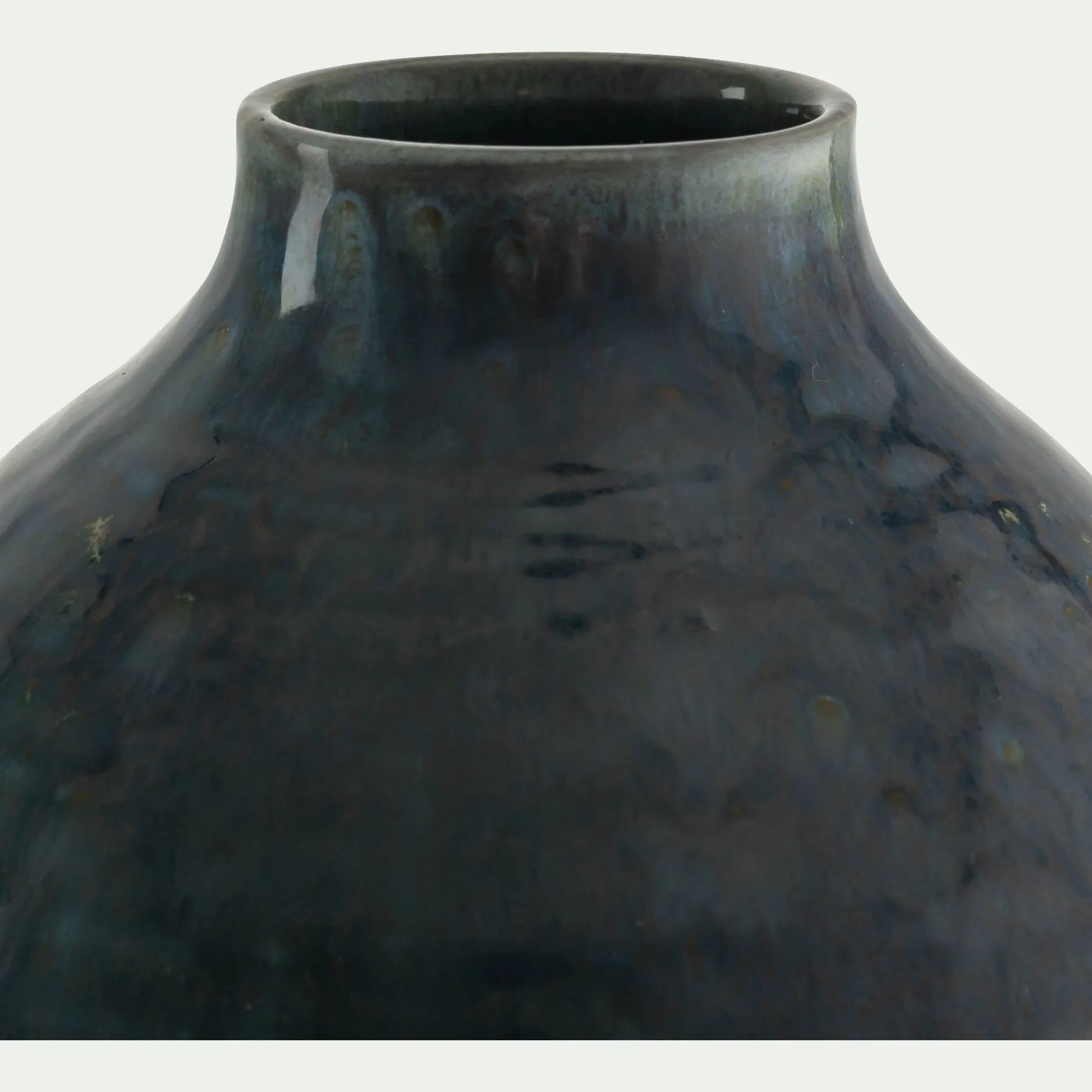 Vase*alinea Vase boule en faïence bicolore H17,5cm - Vert