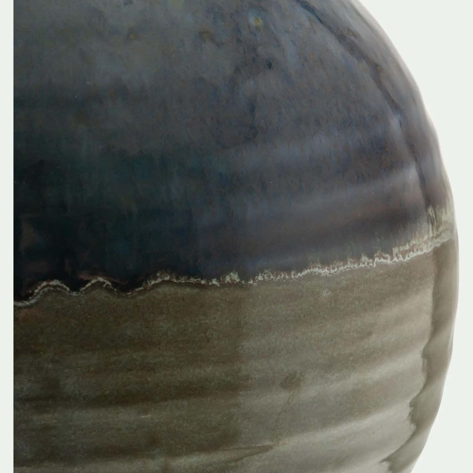 Vase*alinea Vase boule en faïence bicolore H17,5cm - Vert