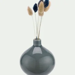 Vase*alinea Vase boule en grès 11cm - Bleu