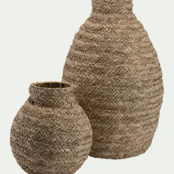 Vase*alinea Vase boule en jonc de mer tressé H30cm - Naturel