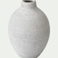Vase*alinea Vase boule en polystone effet béton H17cm - clair Gris
