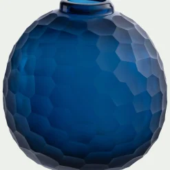 Vase*alinea Vase boule en verre sodocalcique H15,5cm - Bleu
