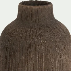 Vase*alinea Vase bouteille en faïence H17,5cm - brun terre d'ombre Marron