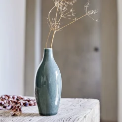 Vase*alinea Vase bouteille en grès H18cm - Bleu