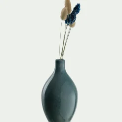 Vase*alinea Vase bouteille en grès H15cm - Bleu