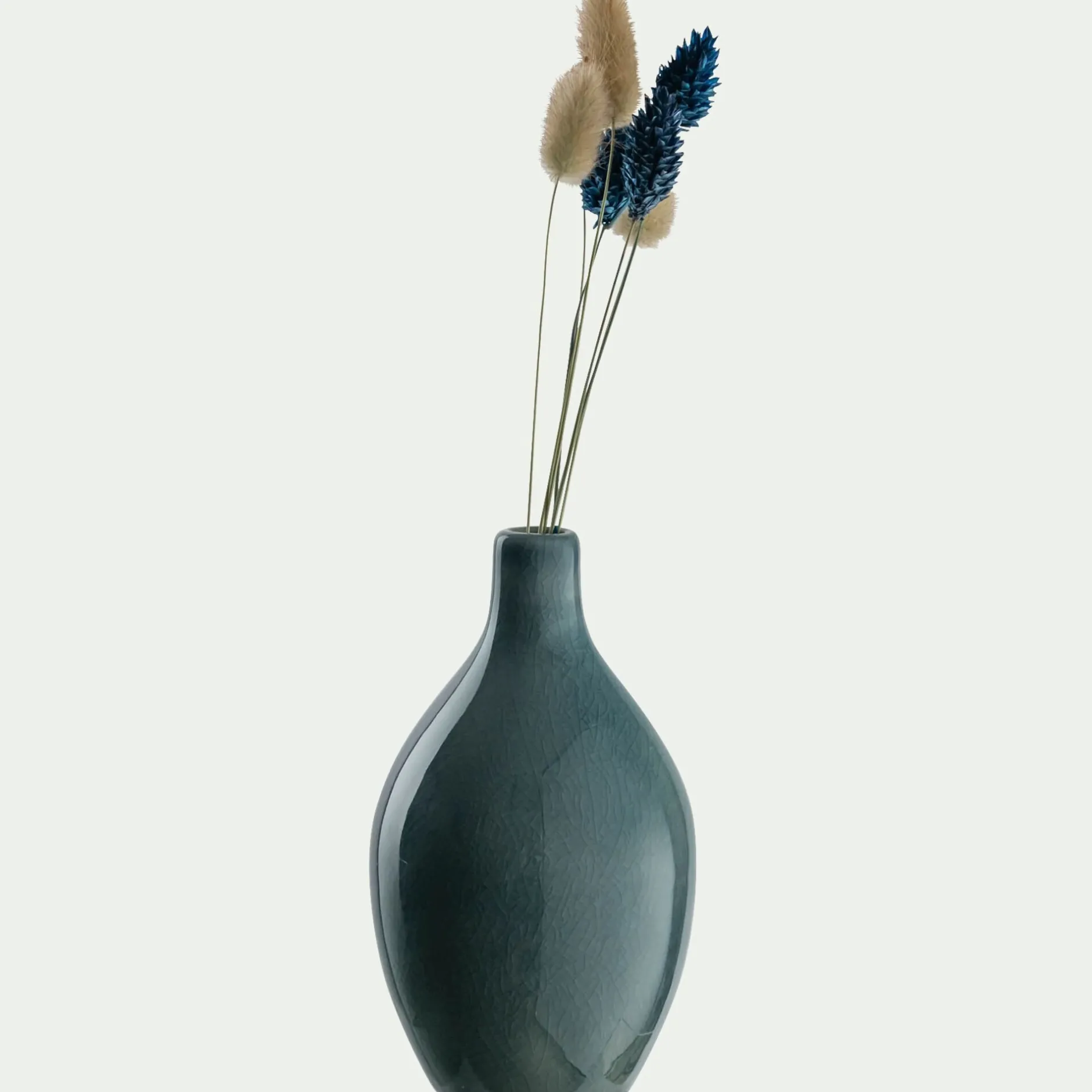 Vase*alinea Vase bouteille en grès H15cm - Bleu