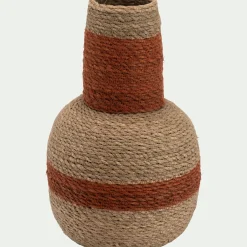 Vase*alinea Vase bouteille en jonc de mer H38cm - brûlée Orange