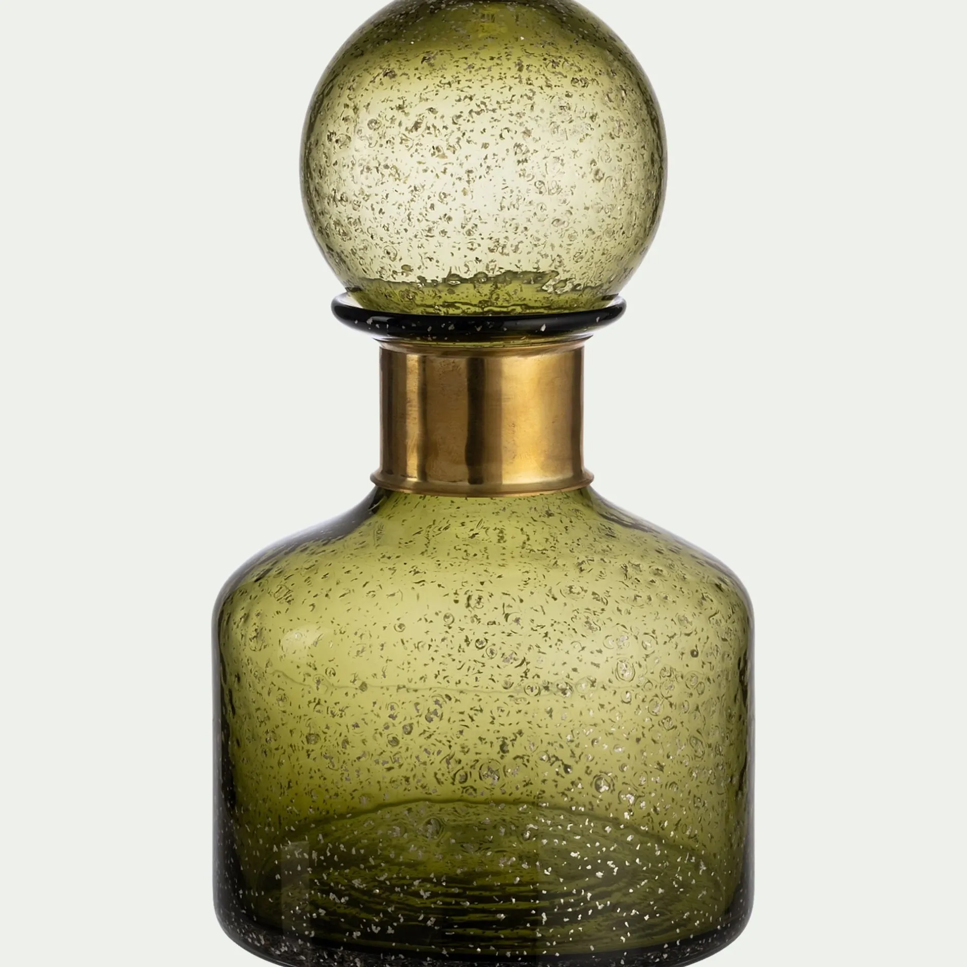 Décoration À Poser|Vase*alinea Vase bouteille en verre bullé H26cm - Vert