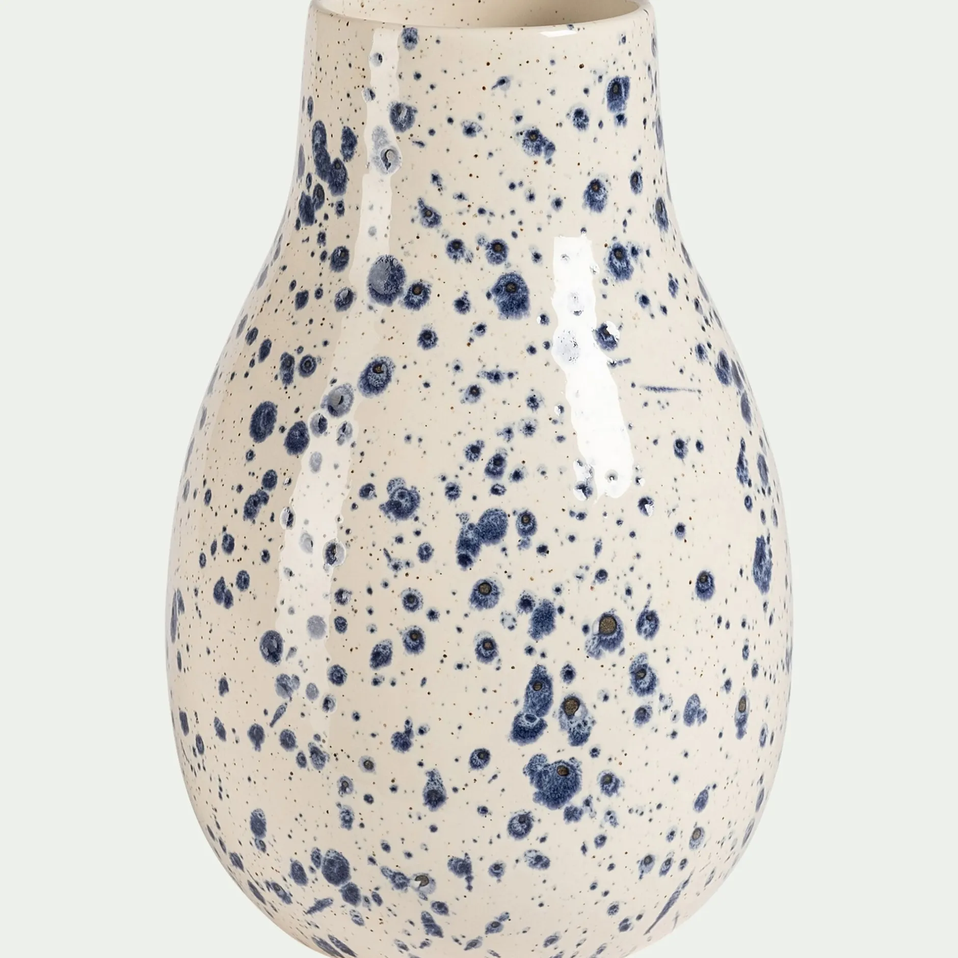 Vase*alinea Vase classique en faiënce tachée H24cm - Blanc