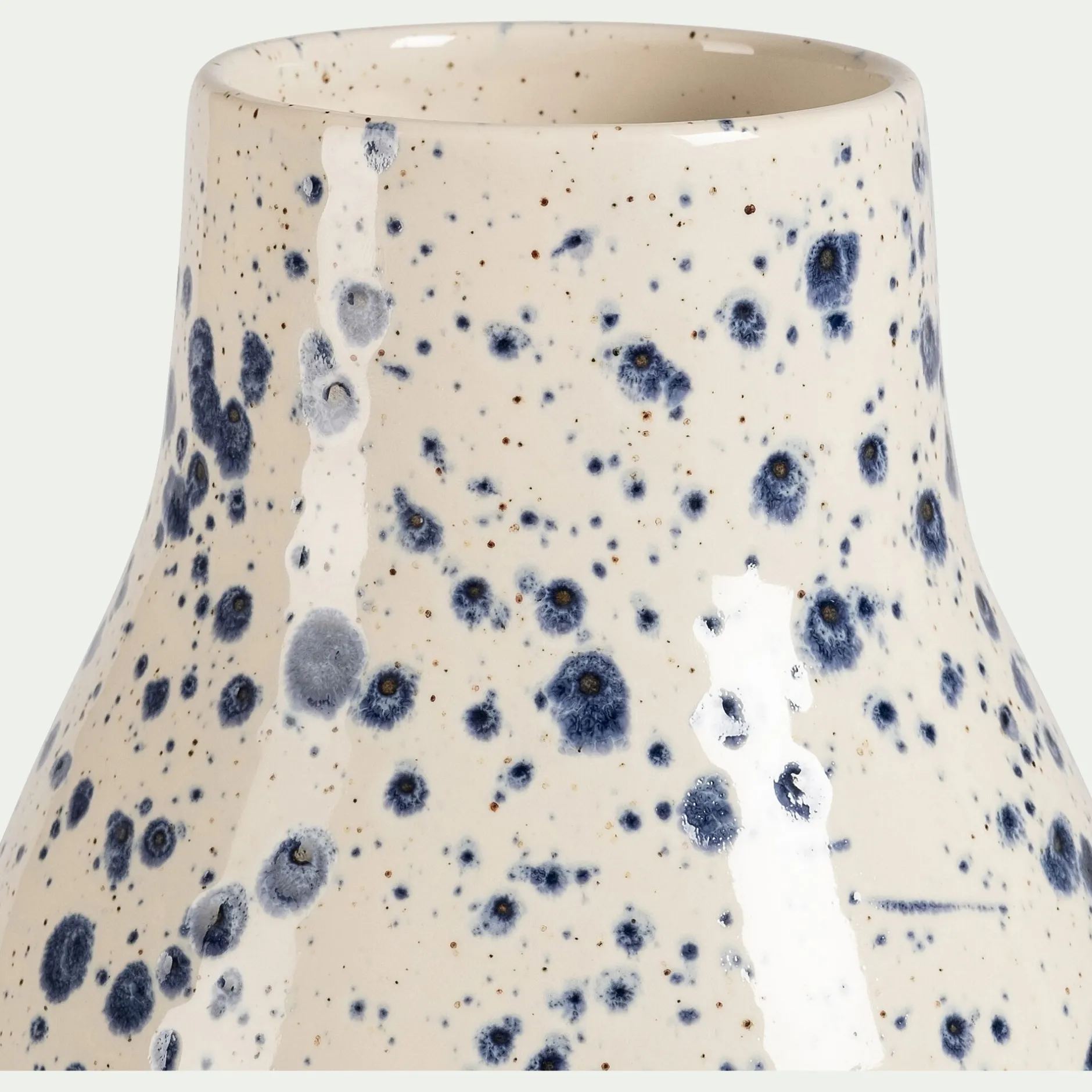 Vase*alinea Vase classique en faiënce tachée H24cm - Blanc