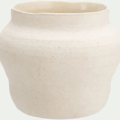 Vase*alinea Vase classique en grès moucheté H16cm - Blanc