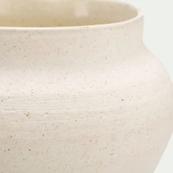 Vase*alinea Vase classique en grès moucheté H16cm - Blanc