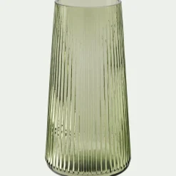 Vase*alinea Vase classique en verre strié H24cm - Vert