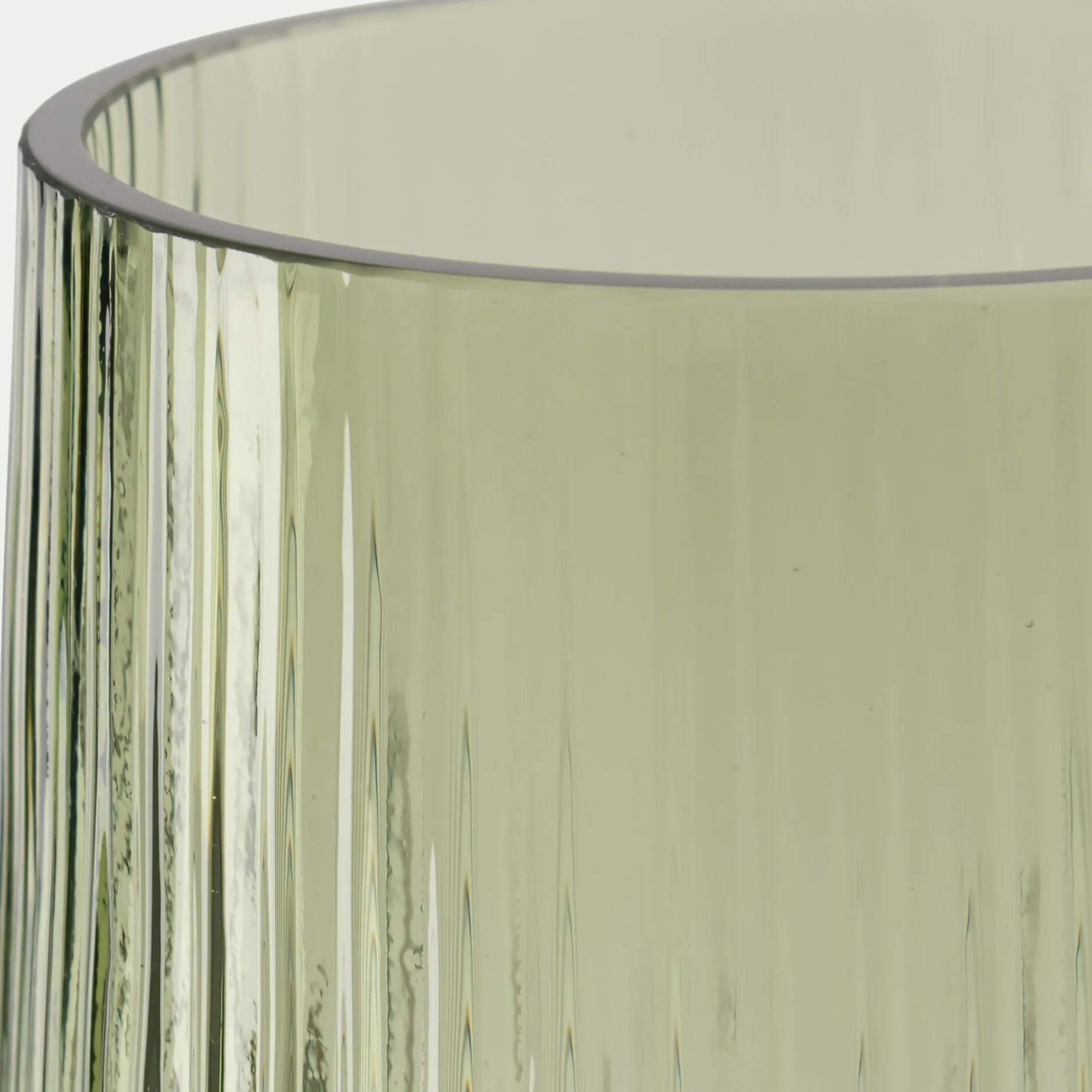 Vase*alinea Vase classique en verre strié H24cm - Vert